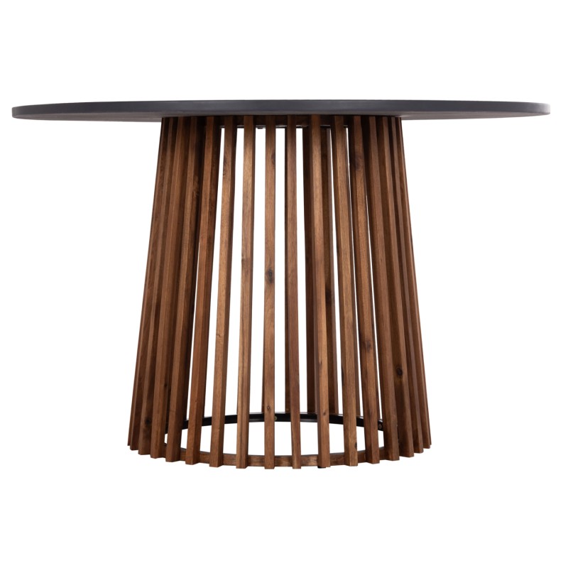 ΤΡΑΠΕΖΙ ΣΤΡΟΓΓΥΛΟ ΕΞ.ΧΩΡΟΥ CRISTOBAL HM6235 ΞΥΛΟ ΑΚΑΚΙΑΣ-CEMENT TOP Φ120x77Υεκ