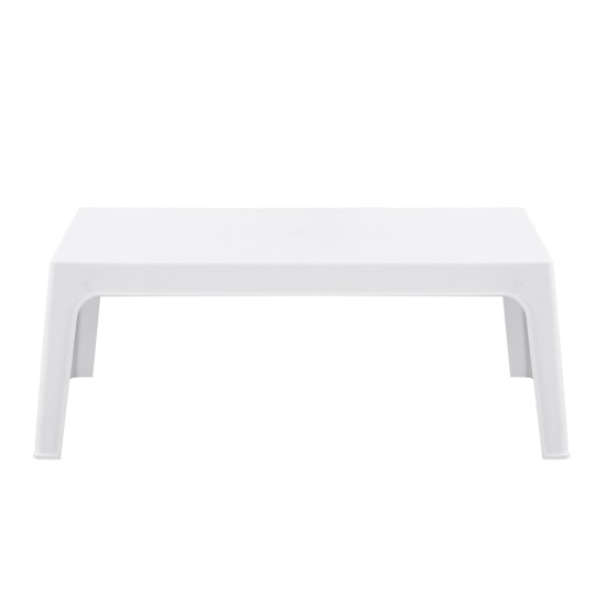 ΤΡΑΠΕΖΑΚΙ ΟΡΘΟΓΩΝΙΟ SLEEK HM6367.01 ΠΟΛΥΠΡΟΠΥΛΕΝΙΟ ΣΕ ΛΕΥΚΟ 99x59.5x39.5Υεκ.