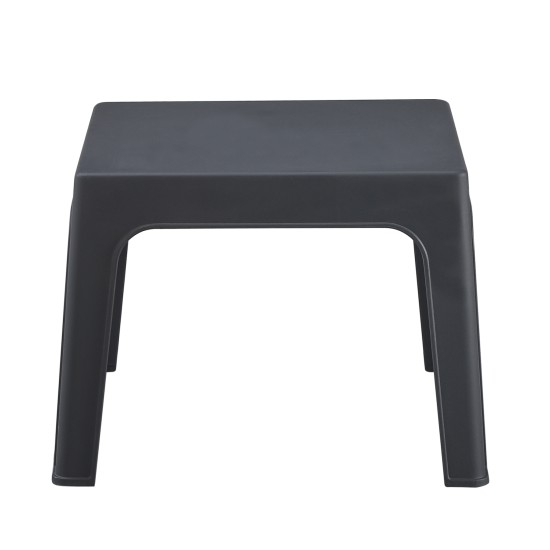 ΤΡΑΠΕΖΑΚΙ ΤΕΤΡΑΓΩΝΟ SLEEK HM6371.10 ΠΟΛΥΠΡΟΠΥΛΕΝΙΟ ΣΕ ΣΚΟΥΡΟ ΓΚΡΙ 49.5x49.5x40Υεκ.