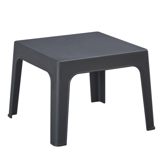 ΤΡΑΠΕΖΑΚΙ ΤΕΤΡΑΓΩΝΟ SLEEK HM6371.10 ΠΟΛΥΠΡΟΠΥΛΕΝΙΟ ΣΕ ΣΚΟΥΡΟ ΓΚΡΙ 49.5x49.5x40Υεκ.