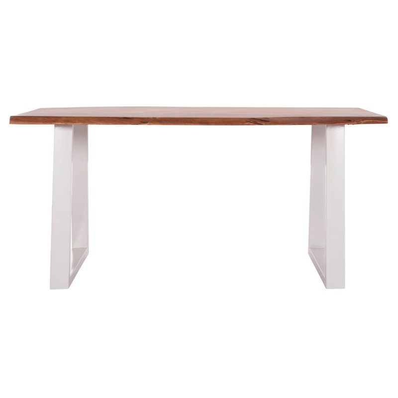 ΤΡΑΠΕΖΙ ΤΡΑΠΕΖΑΡΙΑΣ MONTANA HM8336.12 ΞΥΛΟ ΑΚΑΚΙΑΣ 4εκ.ΠΑΧΟΣ-ΛΕΥΚΑ ΠΟΔΙΑ 160X90X77Υεκ.