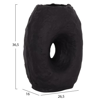 ΕΠΙΤΡΑΠΕΖΙΟ ΔΙΑΚΟΣΜΗΤΙΚΟ ΒΑΖΟ NAMENTIS HM4673.01L ΜΑΥΡΗ ΤΕΡΑΚΟΤΑ--26.5x16x36.5Υεκ