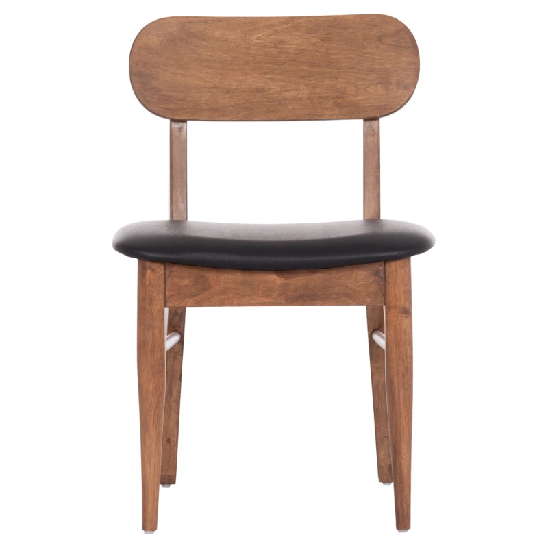 KΑΡΕΚΛΑ ΤΡΑΠΕΖΑΡΙΑΣ SEKOR HM9945.03 ΚΑΡΥΔΙ RUBBERWOOD-ΜΑΥΡΟ PU 51x48x79Υεκ