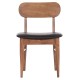 KΑΡΕΚΛΑ ΤΡΑΠΕΖΑΡΙΑΣ SEKOR HM9945.03 ΚΑΡΥΔΙ RUBBERWOOD-ΜΑΥΡΟ PU 51x48x79Υεκ