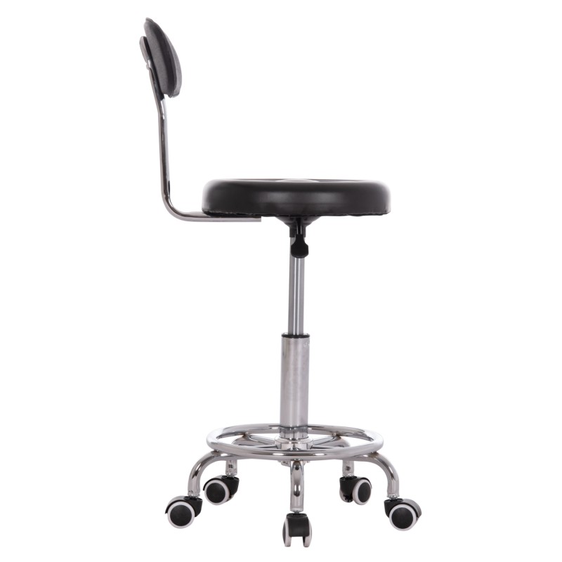 ΣΚΑΜΠΟ ΠΕΡΙΣΤΡΕΦΟΜΕΝΟ ΣΧΕΔΙΑΣΤΗΡΙΟΥ IRIS HM211.21 PU ΜΑΥΡΟ HOMEMARKT 34x43x86,5Υεκ.