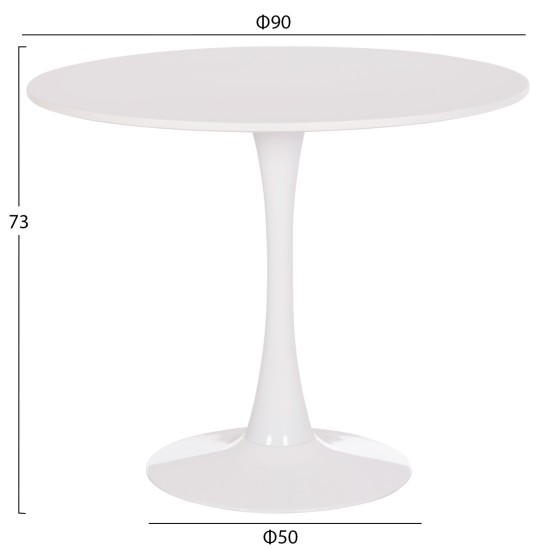 ΤΡΑΠΕΖΙ ΣΤΡΟΓΓΥΛΟ BROLIN HM18141.01 MDF TOP-ΒΑΣΗ ΜΕΤΑΛΛΙΚΗ--ΛΕΥΚΟ Φ90x73Υεκ ΤΡΑΠΕΖΙ ΣΤΡΟΓΓΥΛΟ BROLIN HM18141.01 MDF TOP-ΒΑΣΗ ΜΕΤΑΛΛΙΚΗ--ΛΕΥΚΟ Φ90x73Υεκ