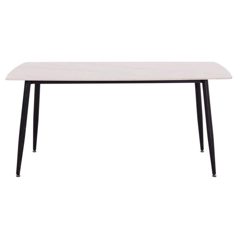 ΤΡΑΠΕΖΙ RAVEN HM18150.01 ΚΕΡΑΜΙΚΟ TOP ΜΕ ΟΨΗ ΛΕΥΚΟ ΜΑΡΜΑΡΟ 160x80x74Υεκ.