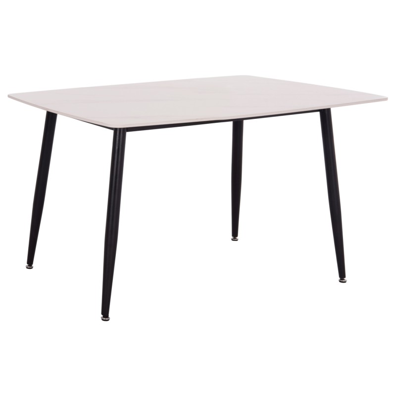 ΤΡΑΠΕΖΙ RAVEN HM18149.01 ΚΕΡΑΜΙΚΟ TOP ΜΕ ΟΨΗ ΛΕΥΚΟ ΜΑΡΜΑΡΟ 140x80x74Υεκ.