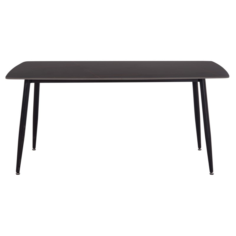 ΤΡΑΠΕΖΙ RAVEN HM18150.02 ΚΕΡΑΜΙΚΟ TOP ΜΕ ΟΨΗ ΜΑΥΡΟ ΜΑΡΜΑΡΟ 160x80x74Υεκ.