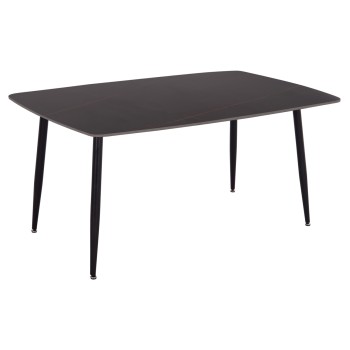 ΤΡΑΠΕΖΙ RAVEN HM18150.02 ΚΕΡΑΜΙΚΟ TOP ΜΕ ΟΨΗ ΜΑΥΡΟ ΜΑΡΜΑΡΟ 160x80x74Υεκ.