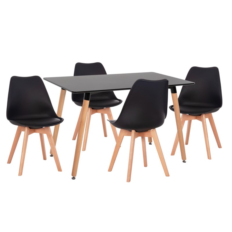 ΣΕΤ ΤΡΑΠΕΖΑΡΙΑΣ 5ΤΜΧ VEGAS HM21185 MDF TOP ΣΕ ΣΚΟΥΡΟ ΓΚΡΙ--ΠΟΔΙΑ ΟΞΙΑΣ