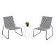 ΣΕΤ LOUNGE 3TMX ΕΞ.ΧΩΡΟΥ PONY HM21193.02 ΜΕΤΑΛΛΟ ΚΑΙ ΣΥΝΘ.RATTAN ΣΕ ΛΕΥΚΟ-ΜΑΥΡΟ