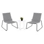 ΣΕΤ LOUNGE 3TMX ΕΞ.ΧΩΡΟΥ PONY HM21193.02 ΜΕΤΑΛΛΟ ΚΑΙ ΣΥΝΘ.RATTAN ΣΕ ΛΕΥΚΟ-ΜΑΥΡΟ