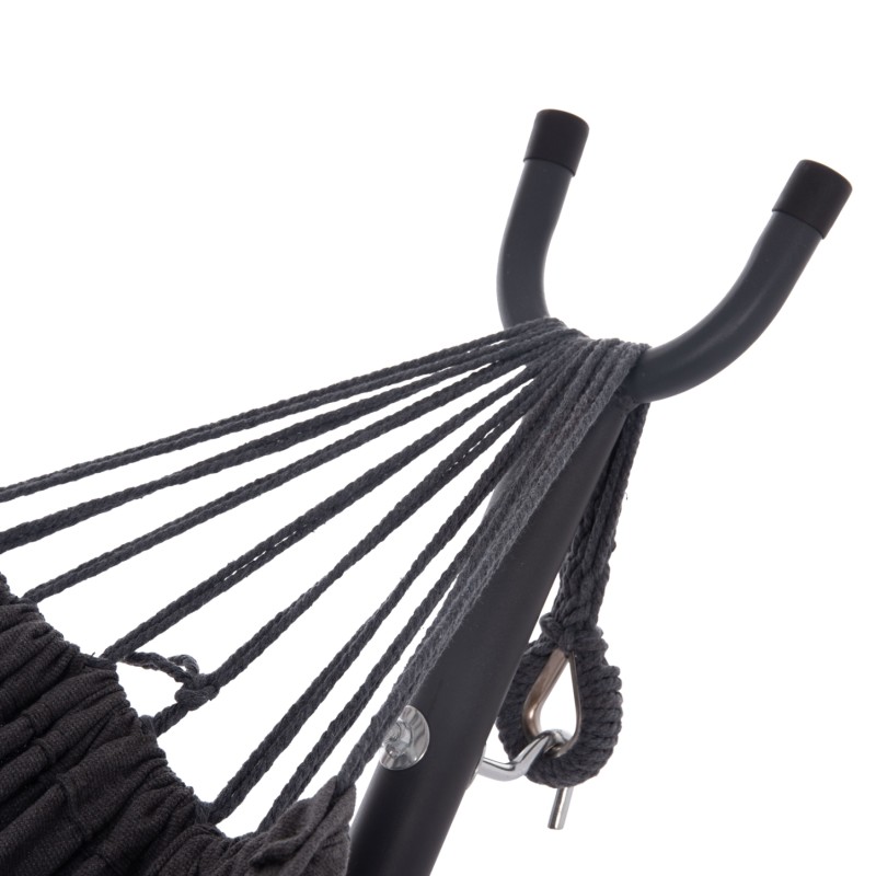 ΑΙΩΡΑ CRAVE HM6304.01 ΑΝΘΡΑΚΙ ΜΕΤΑΛΛΙΚΟΣ ΣΚΕΛΕΤΟΣ-ΣΚΟΥΡΟ ΓΚΡΙ ΥΦΑΣΜΑ 265x93x105Υεκ