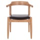 ΠΟΛΥΘΡΟΝΑ CERSEI HM9946.01 RUBBERWOOD ΣΕ LIGHT OAK & PU ΣΕ ΜΑΥΡΟ 57x53x72Υεκ