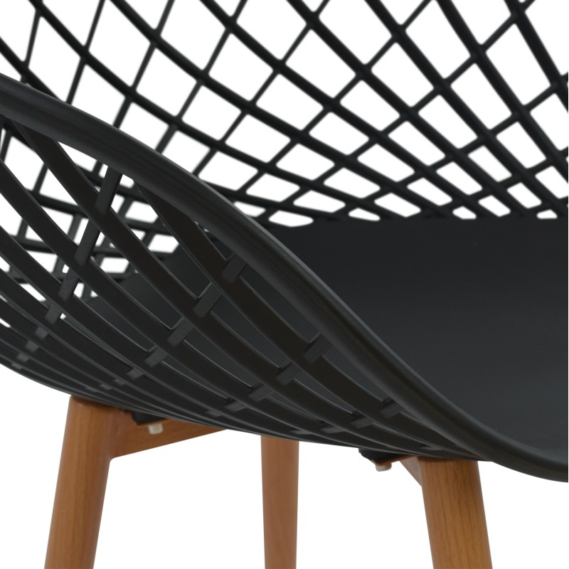 ΣΕΤ ΤΡΑΠΕΖΑΡΙΑΣ 5ΤΜΧ ARIADNE HM21174 MDF TOP & ΠΟΛΥΠΡΟΠΥΛΕΝΙΟ ΣΕ ΜΑΥΡΟ