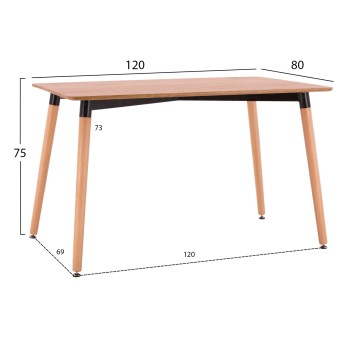 ΣΕΤ ΤΡΑΠΕΖΑΡΙΑΣ 5ΤΜΧ VEGAS HM21180 MDF TOP ΣΕ ΦΥΣΙΚΟ--ΥΦΑΣΜΑ ΜΠΕΖ