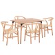 ΣΕΤ ΤΡΑΠΕΖΑΡΙΑΣ 5ΤΜΧ BRAVE HM21182 MDF TOP-ΞΥΛΟ ΟΞΙΑΣ & PAPER ROPE ΣΕ ΦΥΣΙΚΟ