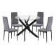 ΣΕΤ ΤΡΑΠΕΖΑΡΙΑΣ 5ΤΜΧ LADY HM21199.01 ΓΥΑΛΙ--ΜΕΤΑΛΛΟ ΣΕ ΜΑΥΡΟ & ΒΕΛΟΥΔΟ ΓΚΡΙ ΣΕΤ ΤΡΑΠΕΖΑΡΙΑΣ 5ΤΜΧ LADY HM21199.01 ΓΥΑΛΙ--ΜΕΤΑΛΛΟ ΣΕ ΜΑΥΡΟ & ΒΕΛΟΥΔΟ ΓΚΡΙ