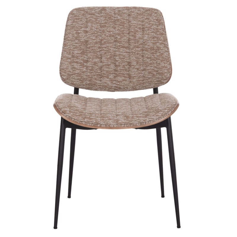 ΚΑΡΕΚΛΑ ΤΡΑΠΕΖΑΡΙΑΣ CONTI HM9983.02 ΜΑΥΡΟ ΜΕΤΑΛΛΟ--ΚΑΦΕ ΥΦΑΣΜΑ 49x56x82Υεκ.