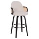 ΣΚΑΜΠΟ ΜΠΑΡ ΠΕΡΙΣΤΡΕΦΟΜΕΝΟ BECKER HM18251.02 PLYWOOD ΜΑΥΡΟ--ΕΚΡΟΥ ΥΦΑΣΜΑ 50x52x100Υ
