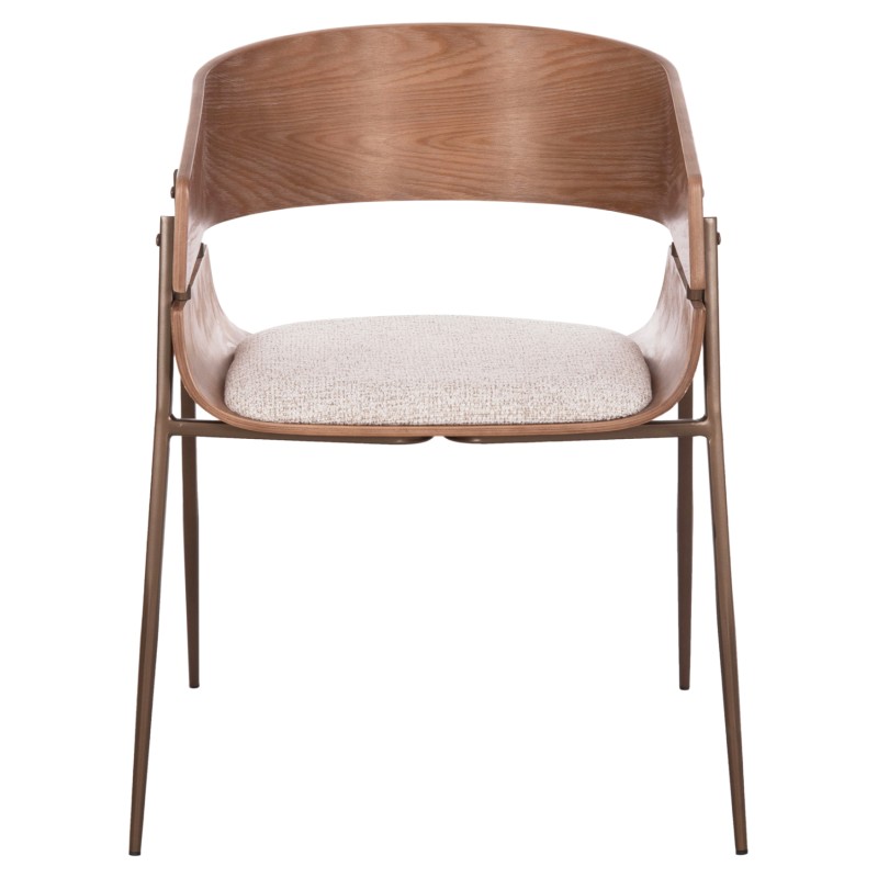 ΠΟΛΥΘΡΟΝΑ KRILL HM18254.01 PLYWOOD ΣΕ WHITEWASH--ΜΕΤΑΛΛΟ ΣΕ ΧΑΛΚΙΝΟ 55,5x55x72Υεκ.