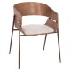ΠΟΛΥΘΡΟΝΑ KRILL HM18254.01 PLYWOOD ΣΕ WHITEWASH--ΜΕΤΑΛΛΟ ΣΕ ΧΑΛΚΙΝΟ 55,5x55x72Υεκ.
