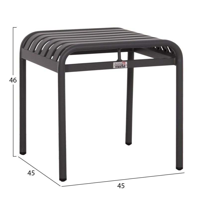 ΣΚΑΜΠΟ ΑΛΟΥΜΙΝΙΟΥ RACHEL HM6340.01 ΓΚΡΙ 45x45x46Υεκ.