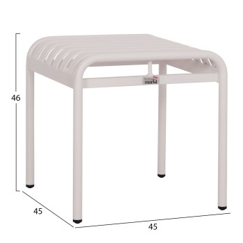 ΣΚΑΜΠΟ ΑΛΟΥΜΙΝΙΟΥ RACHEL HM6340.02 ΛΕΥΚΟ 45x45x46Υεκ.