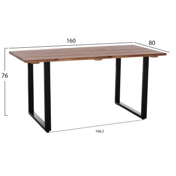 ΤΡΑΠΕΖΙ ΤΡΑΠΕΖΑΡΙΑΣ FRIGGO HM6375.02 ΞΥΛΟ ΑΚΑΚΙΑΣ ΠΑΧΟΣ ΕΠΙΦΑΝΕΙΑΣ 2,6εκ- 160x80x76Υ