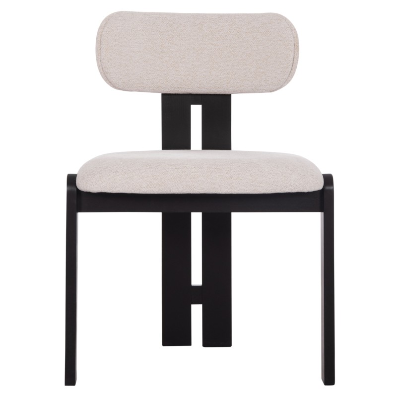 ΚΑΡΕΚΛΑ ΤΡΑΠΕΖΑΡΙΑΣ KARVO HM18252.02 ΕΚΡΟΥ ΥΦΑΣΜΑ--ΞΥΛΟ ΣΕ ΜΑΥΡΟ 57x50x78,5Υεκ.