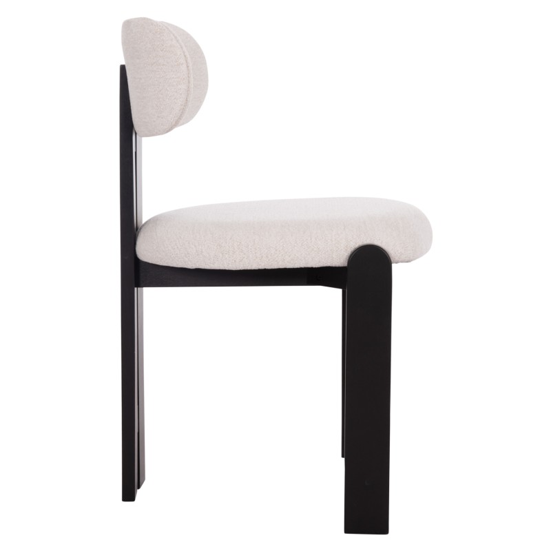 ΚΑΡΕΚΛΑ ΤΡΑΠΕΖΑΡΙΑΣ KARVO HM18252.02 ΕΚΡΟΥ ΥΦΑΣΜΑ--ΞΥΛΟ ΣΕ ΜΑΥΡΟ 57x50x78,5Υεκ.