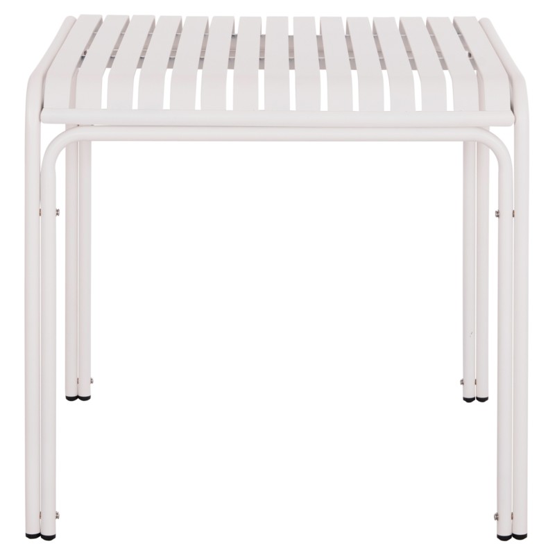 ΤΡΑΠΕΖΙ ΤΕΤΡΑΓΩΝΟ ΑΛΟΥΜΙΝΙΟΥ RACHEL HM6338.02 ΛΕΥΚΟ 80x80x75Υεκ.