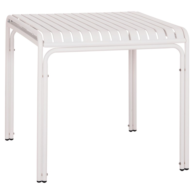 ΤΡΑΠΕΖΙ ΤΕΤΡΑΓΩΝΟ ΑΛΟΥΜΙΝΙΟΥ RACHEL HM6338.02 ΛΕΥΚΟ 80x80x75Υεκ.