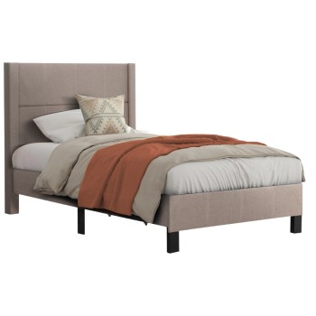 ΚΡΕΒΑΤΙ TRILLOP HM667.15 ΜΠΕΖ ΥΦΑΣΜΑ ΓΙΑ ΜΟΝΟ ΣΤΡΩΜΑ 120X200εκ.