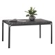 ΤΡΑΠΕΖΙ ΑΛΟΥΜΙΝΙΟΥ RACHEL HM6339.01 ΓΚΡΙ 150x80x75Υεκ.