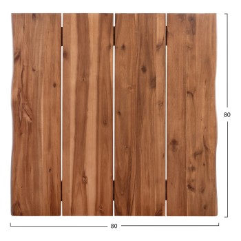 ΕΠΙΦΑΝΕΙΑ ΤΡΑΠΕΖΙΟΥ ΤΕΤΡΑΓΩΝΗ ΑΠΟ ΜΑΣΙΦ ΞΥΛΟ ΑΚΑΚΙΑΣ HM6300.01-- 80x80x3.5(πάχος) εκ.