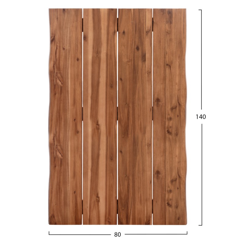 ΕΠΙΦΑΝΕΙΑ ΤΡΑΠΕΖΙΟΥ ΟΡΘΟΓΩΝΙΑ ΑΠΟ ΜΑΣΙΦ ΞΥΛΟ ΑΚΑΚΙΑΣ HM6301.01--140x80x3.5(πάχος)εκ