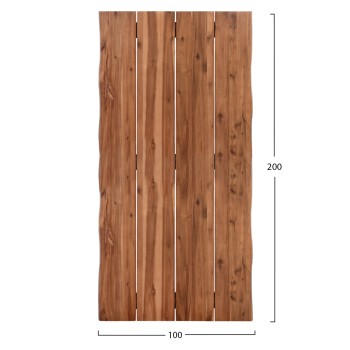 ΕΠΙΦΑΝΕΙΑ ΤΡΑΠΕΖΙΟΥ ΟΡΘΟΓΩΝΙΑ ΑΠΟ ΜΑΣΙΦ ΞΥΛΟ ΑΚΑΚΙΑΣ HM6303.01--200x100x3.5(πάχος)εκ