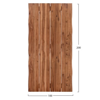 ΕΠΙΦΑΝΕΙΑ ΤΡΑΠΕΖΙΟΥ ΟΡΘΟΓΩΝΙΑ ΑΠΟ ΜΑΣΙΦ ΞΥΛΟ ΑΚΑΚΙΑΣ HM6303.01--200x100x3.5(πάχος)εκ