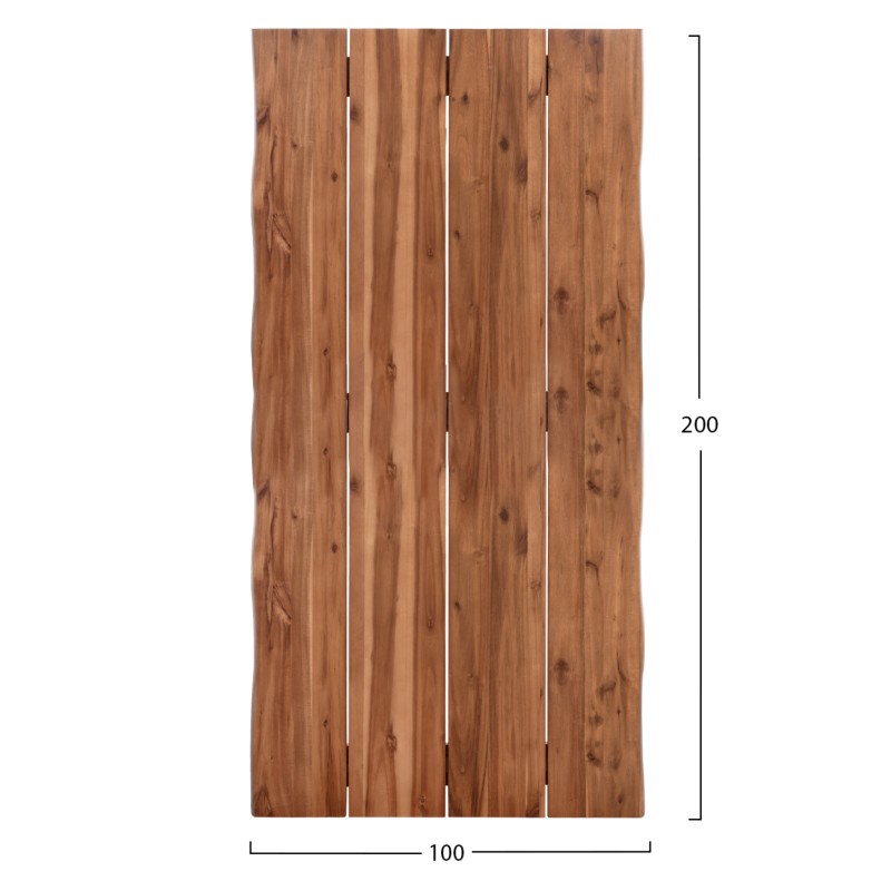 ΕΠΙΦΑΝΕΙΑ ΤΡΑΠΕΖΙΟΥ ΟΡΘΟΓΩΝΙΑ ΑΠΟ ΜΑΣΙΦ ΞΥΛΟ ΑΚΑΚΙΑΣ HM6303.01--200x100x3.5(πάχος)εκ