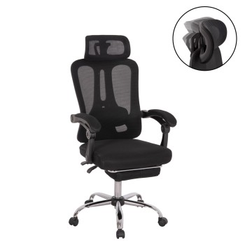 ΚΑΡΕΚΛΑ ΓΡΑΦΕΙΟΥ BARNET HM18258.01 ΜΑΥΡΟ MESH-ΜΑΥΡΟΣ ΣΚΕΛΕΤΟΣ NYLON 61x62x123Υ