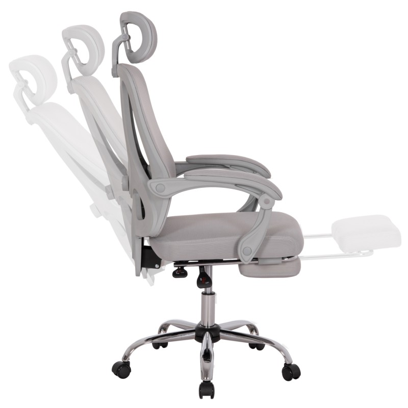 ΚΑΡΕΚΛΑ ΓΡΑΦΕΙΟΥ BARNET HM18258.02 ΓΚΡΙ MESH-ΓΚΡΙ ΣΚΕΛΕΤΟΣ NYLON 61x62x123Υ