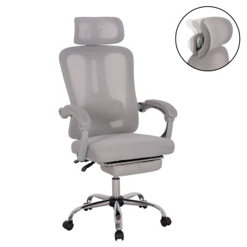 ΚΑΡΕΚΛΑ ΓΡΑΦΕΙΟΥ BARNET HM18258.02 ΓΚΡΙ MESH-ΓΚΡΙ ΣΚΕΛΕΤΟΣ NYLON 61x62x123Υ