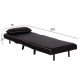 ΠΟΛΥΘΡΟΝΑ ΚΡΕΒΑΤΙ BRAXTON HM8425.03 ΜΑΥΡΟ ΥΦΑΣΜΑ 78x88x78Υεκ.
