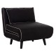 ΠΟΛΥΘΡΟΝΑ ΚΡΕΒΑΤΙ BRAXTON HM8425.03 ΜΑΥΡΟ ΥΦΑΣΜΑ 78x88x78Υεκ.