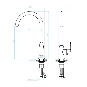 ΨΗΛΗ ΜΠΑΤΑΡΙΑ ΚΟΥΖΙΝΑΣ ΠΑΓΚΟΥ HM4864 ΧΡΩΜΙΟΥ-- 36,1Υεκ.
