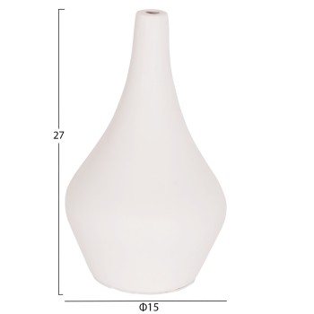 ΕΠΙΤΡΑΠΕΖΙΟ ΔΙΑΚΟΣΜΗΤΙΚΟ ΒΑΖΟ DENI HM4663.02S FIBER CEMENT ΣΕ ΛΕΥΚΟ--Φ15x27Υεκ.