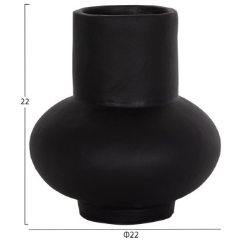 ΕΠΙΤΡΑΠΕΖΙΟ ΔΙΑΚΟΣΜΗΤΙΚΟ ΒΑΖΟ LEMA HM4664.01S ΤΕΡΑΚΟΤΑ ΣΕ ΜΑΥΡΟ--Φ22x22Υεκ.