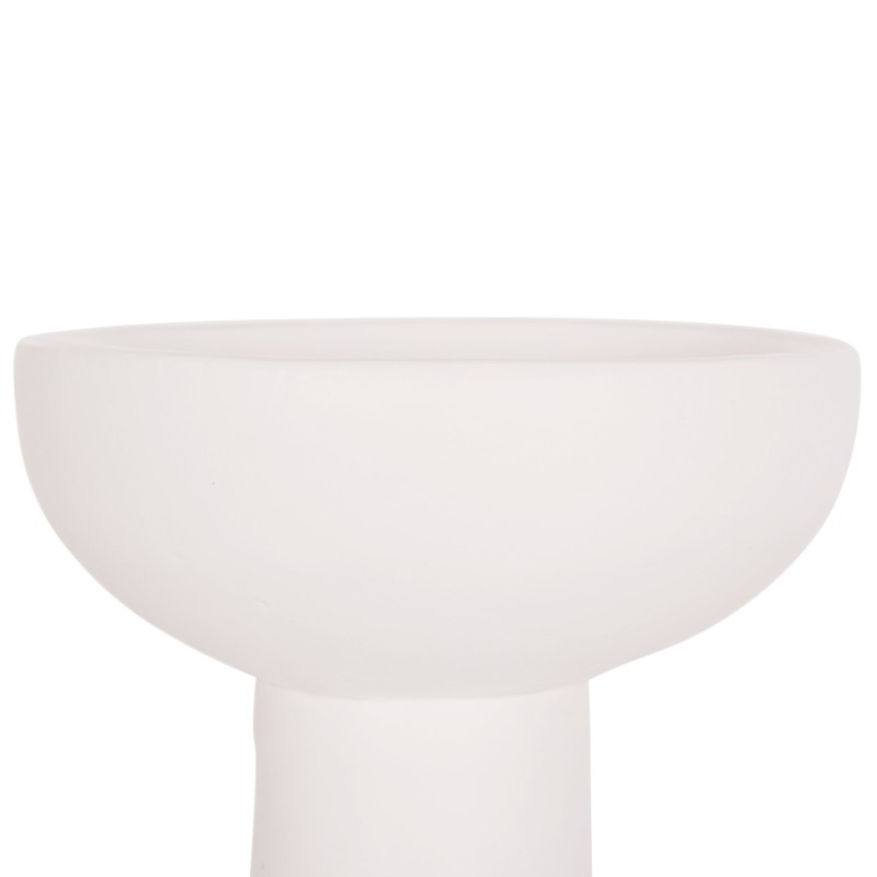 ΕΠΙΤΡΑΠΕΖΙΟ ΔΙΑΚΟΣΜΗΤΙΚΟ ΒΑΖΟ LEKKAN HM4664.02L ΤΕΡΑΚΟΤΑ ΣΕ ΛΕΥΚΟ--Φ18x38Υεκ.